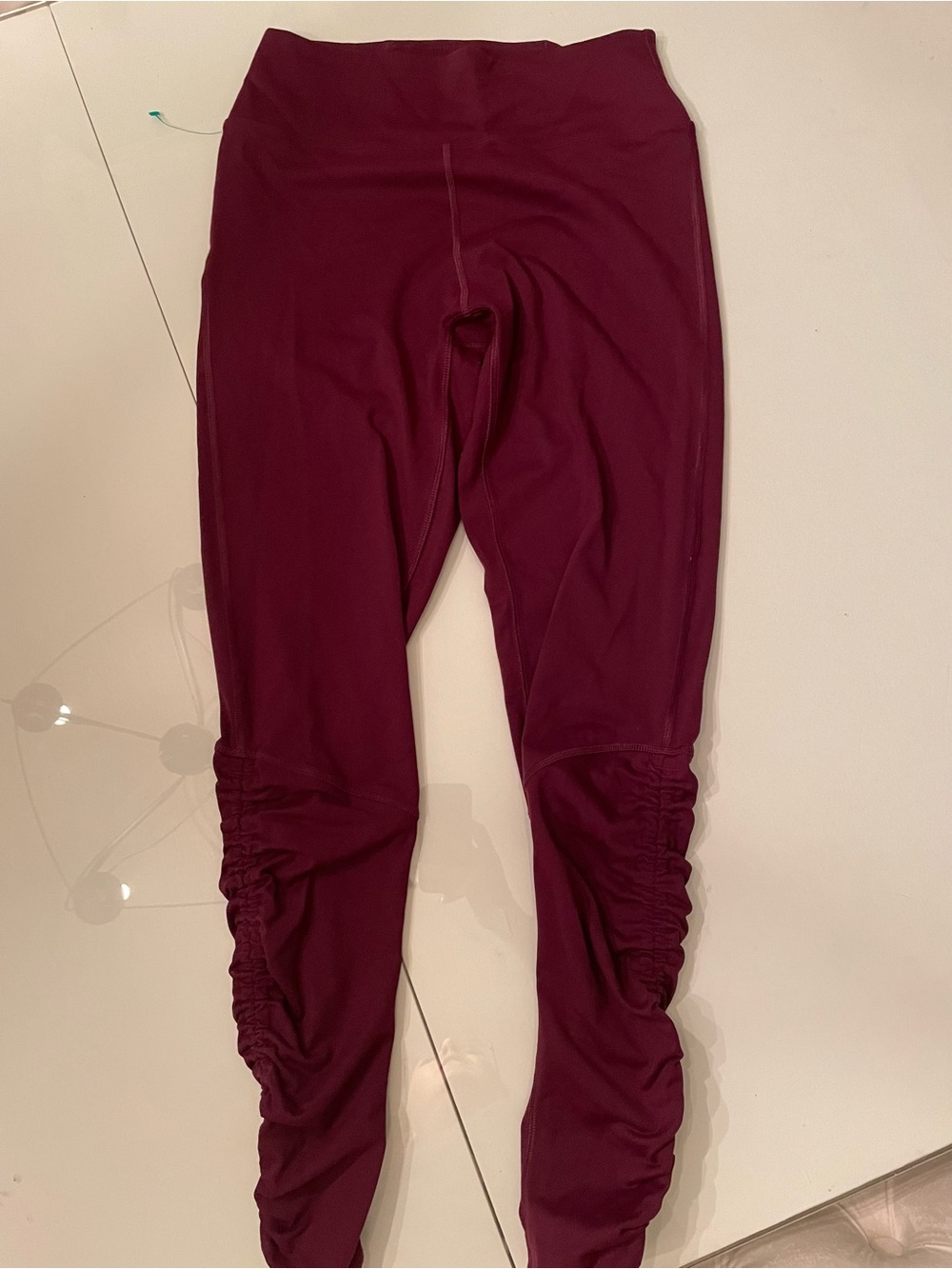 Victoria's Secret Deep Wine Ruched Kids Leggings